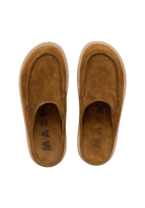 sabot suede uomo marroni MARNI | SBMR004004 P524600M30